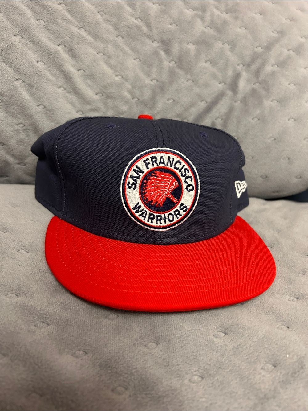 New Era San Francisco Warriors Navy & Red Fitted Cap